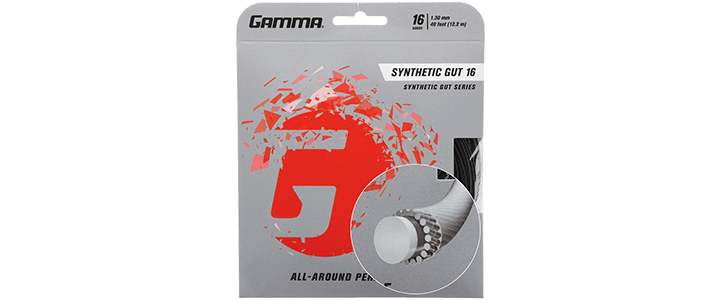 Gamma Synthetic Gut 16 Yellow Tennis String Set 
