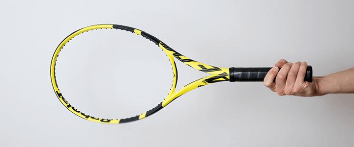 Western Forehand Tennis Grip View from Side Upright