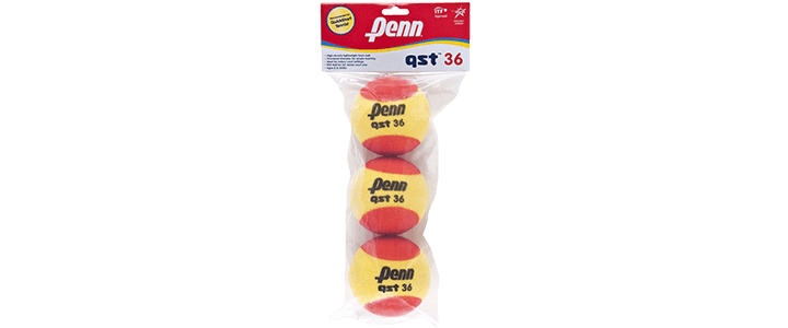 A Pack of Penn QST 36 Foam Red Stage 1 Tennis Balls