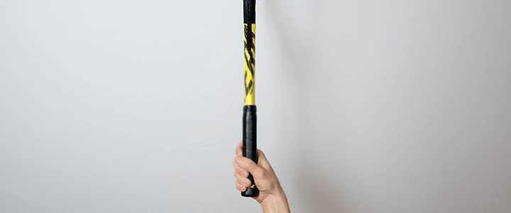 Semi-Western Forehand Grip View from Above