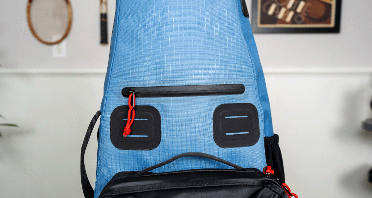 Cancha Voyager Racquet Bag's Smaller External Zipper