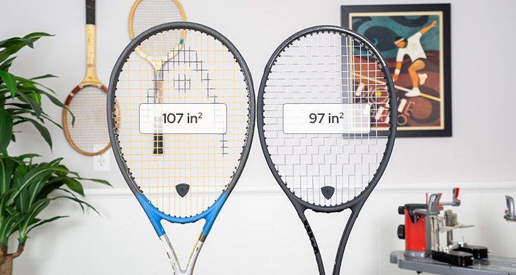 A 107 Square Inch Head Ti.S1 Next to a 97 Square Inch Wilson Pro Staff A 107 Square Inch Head Ti.S1 Next to a 97 Square Inch Wilson Pro Staff
