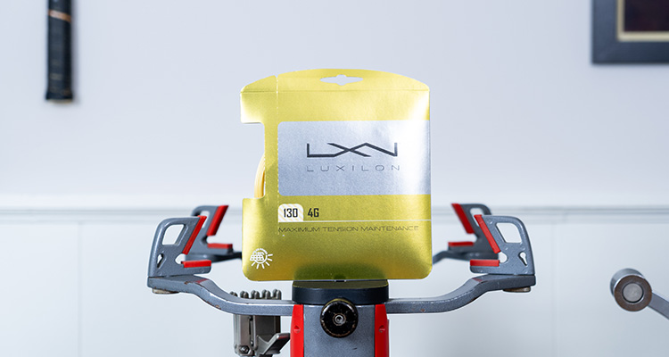 A Pack of Luxilon 4G on a Stringing Machine